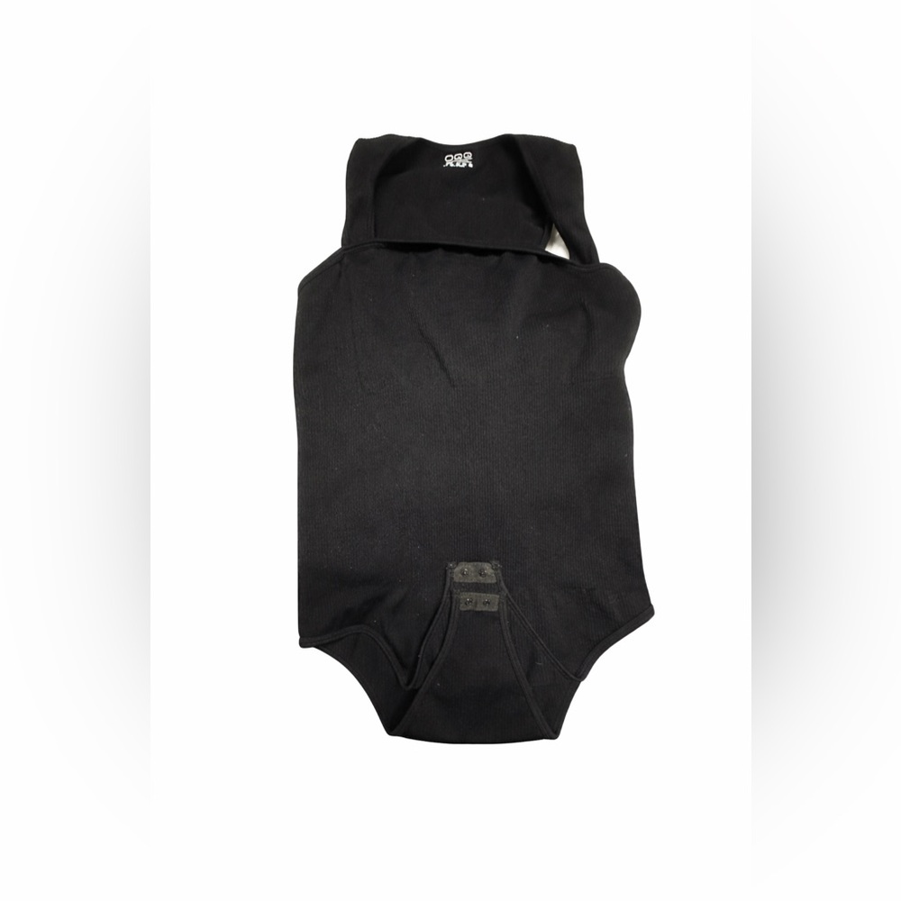 OQQ Black snap Body Suit
